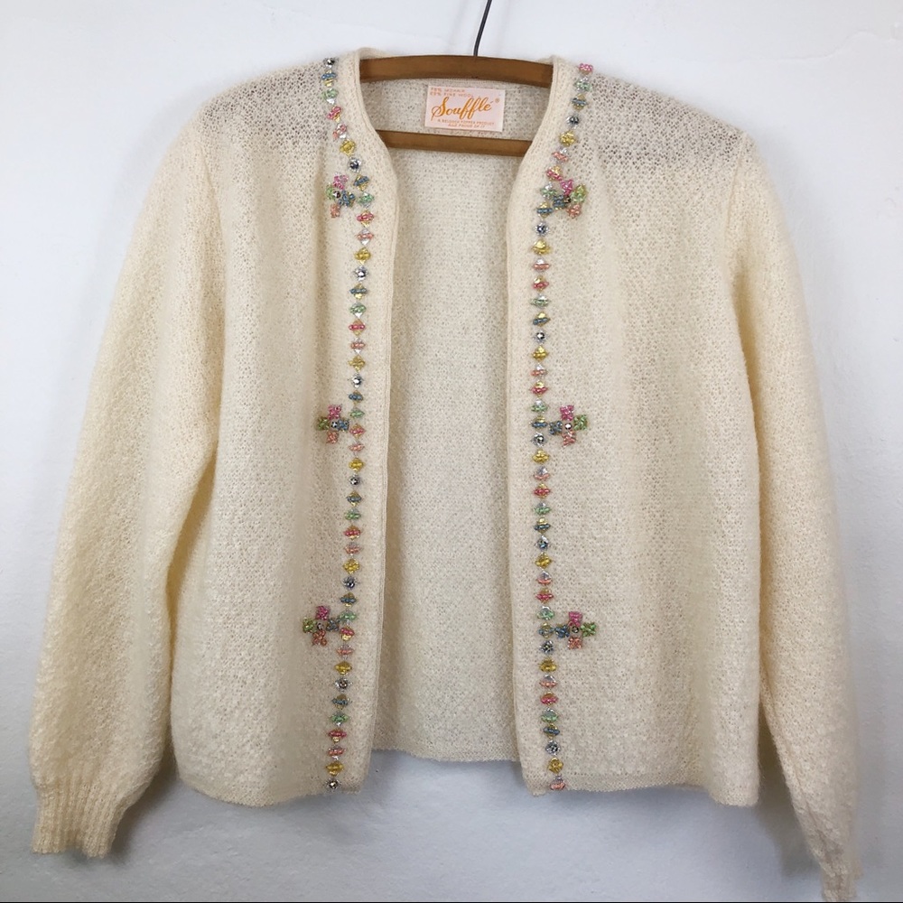 Vintage • Mohair Beaded Sweater